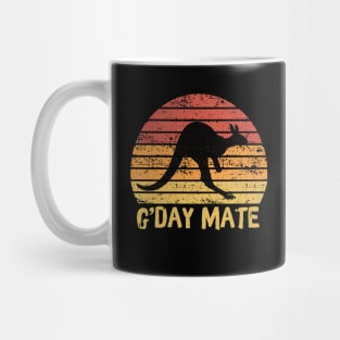 G'day Mate Retro Kangaroo Mug